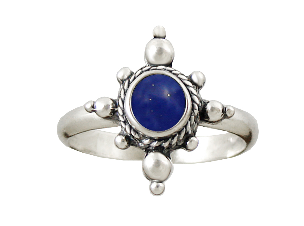 Sterling Silver Gemstone Ring With Lapis Lazuli Size 9